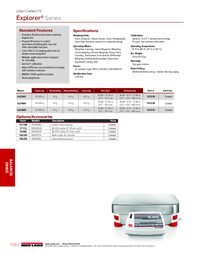 Thumbnail of document Data Sheet - Explorer Series, Ohaus High Capacity Balance